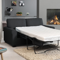 Dawson 2 Seater Black Fabric Sofa Bed - thumbnail 3