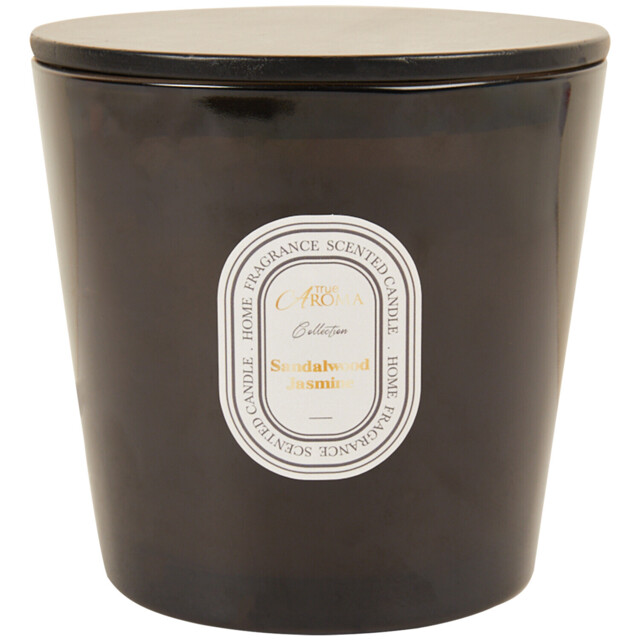 True Aroma Brown Sandalwood and Jasmine 3 Wick Scented Jar Candle - image 1