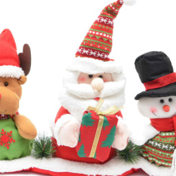 Shatchi Animated Teddy Bear Set Christmas Decoration 3 Piece - thumbnail 2