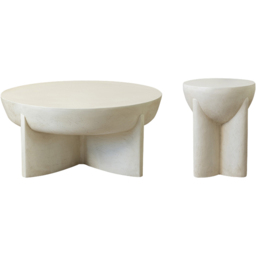 Desser Naples Concrete Effect Round Coffee Table - thumbnail 2