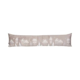 Beige Winter Town Christmas Draught Excluder - thumbnail 1