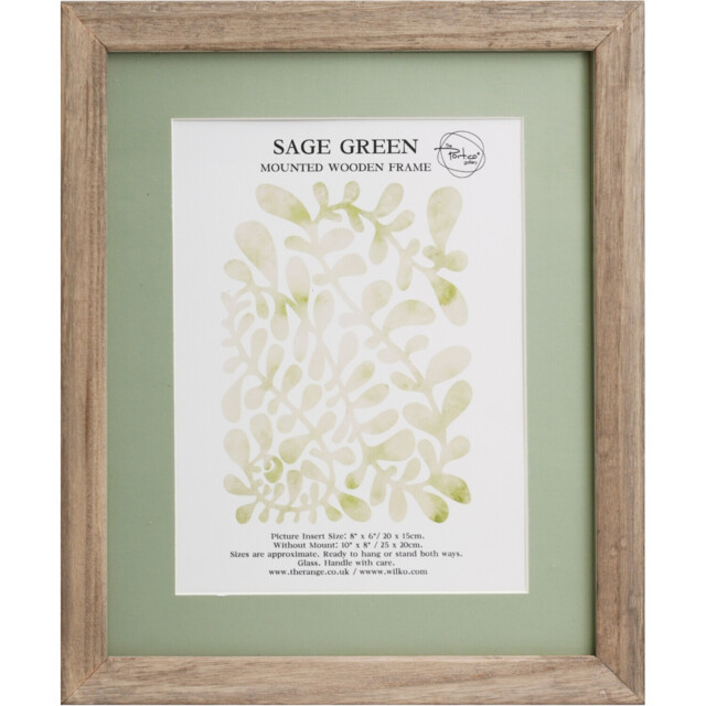 The Port. Co Gallery Sage Green Mounted Wooden Photo Frame 8 x 6 inch - image 1