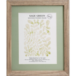 The Port. Co Gallery Sage Green Mounted Wooden Photo Frame 8 x 6 inch