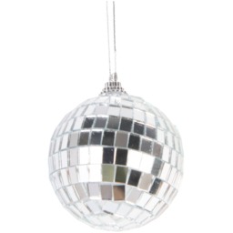 Silver Mirror Bauble 6 Pack - thumbnail 3