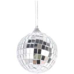Silver Mirror Bauble 6 Pack - thumbnail 2