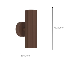 EGLO TOMELLOSO Modern Brown Outdoor Wall Light - thumbnail 4