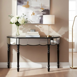 Premier Housewares Tiffany Mirrored Console Table - thumbnail 3
