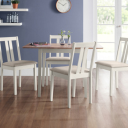 Julian Bowen Rufford 4 Seater Dining Set Ivory