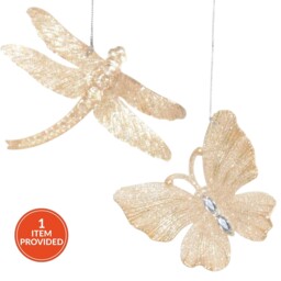 Single Blushing Ballroom Brushed Gold Hanging Decoration in Assorted styles