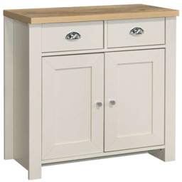 Highgate 2 Door 2 Drawer Cream and Oak Sideboard - thumbnail 4