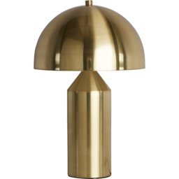 Lighting Collection Satin Brass Dome Table Lamp - thumbnail 1