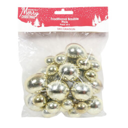 Pack of 4 Traditional Bauble Picks - thumbnail 2