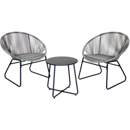 Charles Bentley 2 Seater Zanzibar Tea Bistro Set Grey - thumbnail 2