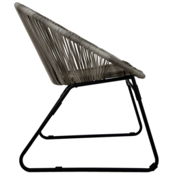 Charles Bentley 2 Seater Zanzibar Tea Bistro Set Grey - thumbnail 4