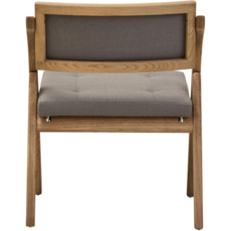 Premier Housewares Cebu Grey Wash Elm Wood Folding Chair - thumbnail 4