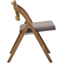Premier Housewares Cebu Grey Wash Elm Wood Folding Chair - thumbnail 3