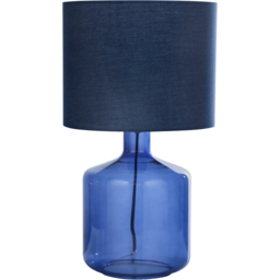 Lighting Collection Adjo Blue Fabric Table Lamp - thumbnail 1