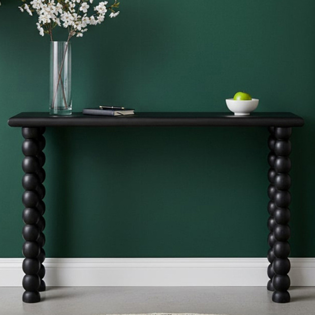 Artisan Furniture Spindle Black Solid Wood Linear Console Table - image 1
