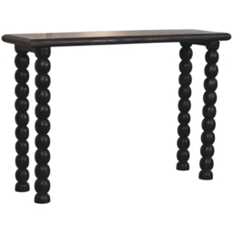 Artisan Furniture Spindle Black Solid Wood Linear Console Table - thumbnail 4