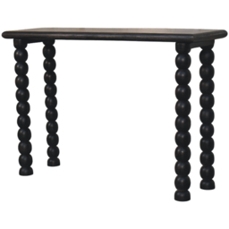 Artisan Furniture Spindle Black Solid Wood Linear Console Table - thumbnail 3