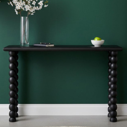 Artisan Furniture Spindle Black Solid Wood Linear Console Table