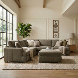 Arden Green 5 Seater Corner Sofa with Footstool - thumbnail 3