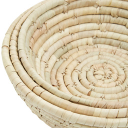 Premier Housewares Natural Round Palm Leaf Basket 3 Pack - thumbnail 3