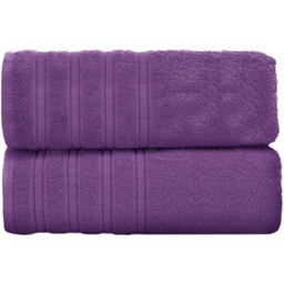 Velosso Hampi Cotton Purple Bath Sheet Set of 2
