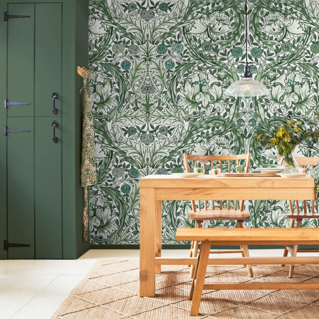 William Morris African Marigold Green Mural - image 1
