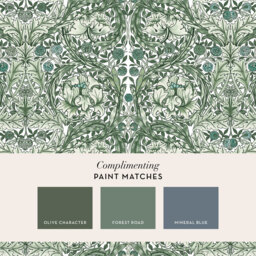 William Morris African Marigold Green Mural - thumbnail 4