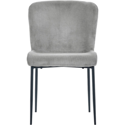 Julian Bowen Leonie Set of 2 Grey Velvet Dining Chairs - thumbnail 3