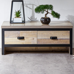 GFW Boston Oak 2 Drawer Coffee Table