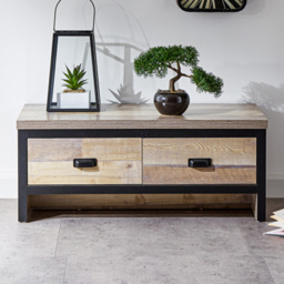 GFW Boston Oak 2 Drawer Coffee Table