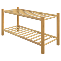 Living Elements Single Shelf Bamboo Shoe Rack - thumbnail 1