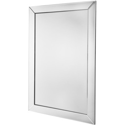 Florence Silver Bevelled Corner Mirror 120 x 80cm