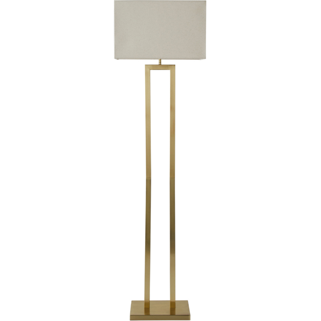 ValueLights Gloria Rectangular Shade Gold Double Stem Metal Table Lamp - image 1