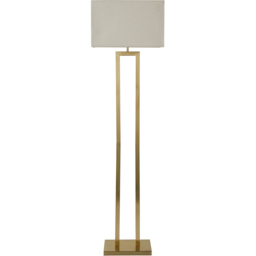 ValueLights Gloria Rectangular Shade Gold Double Stem Metal Table Lamp - thumbnail 1