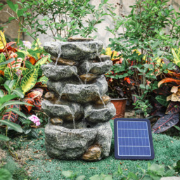Living and Home Multi Tier Grey Rockery Fountain - thumbnail 2