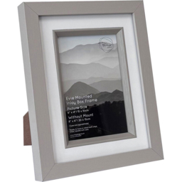 Evie Mounted Inlay Photo Frame Grey 6 x 4 inch - thumbnail 2