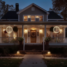 Xmas Haus 350 LED Warm White Metal Hanging Ball 50cm