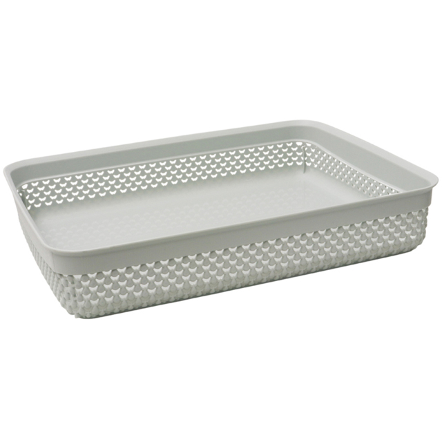 JVL Droplette 4.7L Ice Grey Storage Basket - image 1