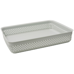 JVL Droplette 4.7L Ice Grey Storage Basket - thumbnail 1