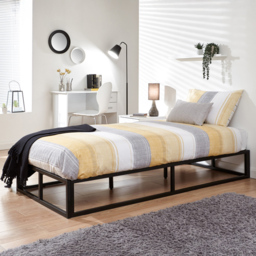 GFW Black Single Platform Bed Frame - thumbnail 1