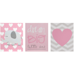 Premier Housewares Kids Dream Big Wall Plaques Set of 3 - thumbnail 1