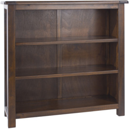 Boston 3 Shelf Dark Lacquer Finish Low Bookcase - thumbnail 4