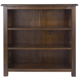 Boston 3 Shelf Dark Lacquer Finish Low Bookcase - thumbnail 3