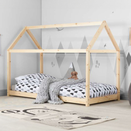 House Single Pine Bed Frame - thumbnail 1
