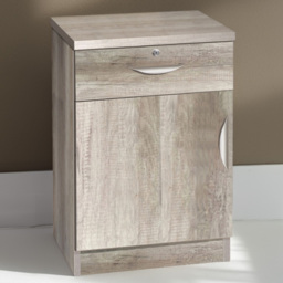 R White Cabinets Grey Single Door Single Drawer Cupboard - thumbnail 1