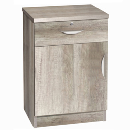 R White Cabinets Grey Single Door Single Drawer Cupboard - thumbnail 2