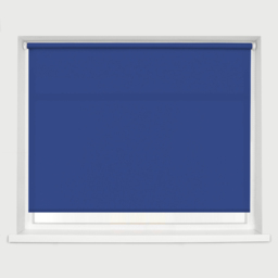Caecus Straight Edge Roller Blind Electric Blue 150cm